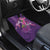 Hawaiian Turtle Love Couple Car Mats - Sweet Hibiscus and Kakau Pattern Deep Purple Color