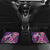 Hawaiian Turtle Love Couple Car Mats - Sweet Hibiscus and Kakau Pattern Deep Purple Color