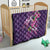 Hawaiian Turtle Love Couple Quilt - Sweet Hibiscus and Kakau Pattern Deep Purple Color