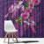 Hawaiian Turtle Love Couple Window Curtain - Sweet Hibiscus and Kakau Pattern Deep Purple Color