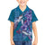 Hawaiian Turtle Love Couple Hawaiian Shirt - Sweet Hibiscus and Kakau Pattern Sapphire Color