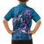 Hawaiian Turtle Love Couple Hawaiian Shirt - Sweet Hibiscus and Kakau Pattern Sapphire Color