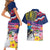 Hawaii Great Aloha Run 40th Anniversary Couples Matching Short Sleeve Bodycon Dress and Hawaiian Shirt Hibiscus and Kakau Pattern LT03 - Polynesian Pride