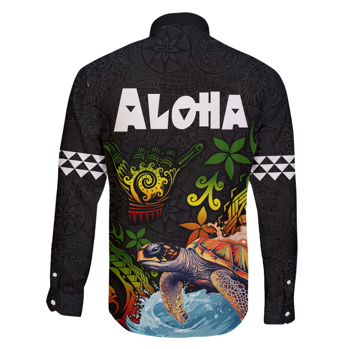 Hawaii Lei Day Family Matching Tank Maxi Dress and Hawaiian Shirt Hibiscus Wreath and Polynesian Pattern