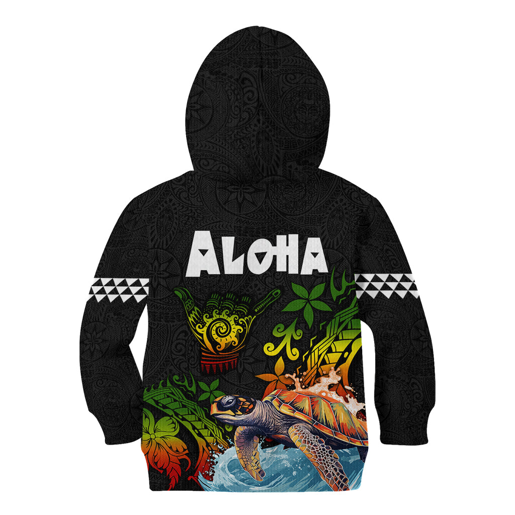 Hawaii Lei Day Kid Hoodie Hibiscus Wreath and Polynesian Pattern