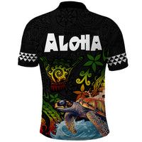 Hawaii Lei Day Polo Shirt Hibiscus Wreath and Polynesian Pattern