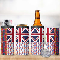 Hawaiian Lei 4 in 1 Can Cooler Tumbler National Flag Striped Style