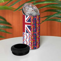 Hawaiian Lei 4 in 1 Can Cooler Tumbler National Flag Striped Style