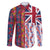 Hawaiian Lei Family Matching Tank Maxi Dress and Hawaiian Shirt National Flag Striped Style