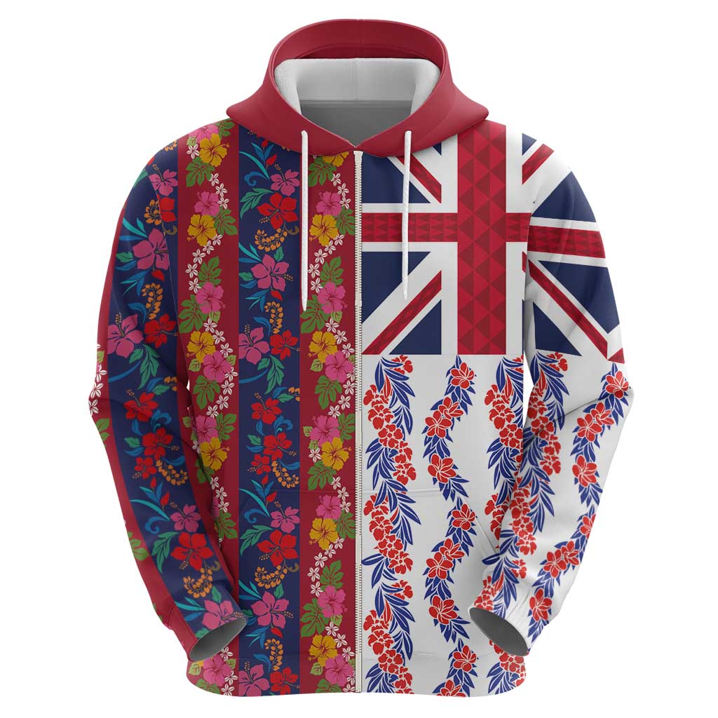 Hawaiian Lei Hoodie National Flag Striped Style