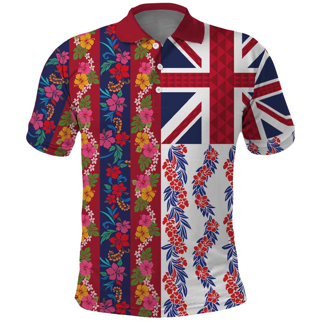 Hawaiian Lei Polo Shirt National Flag Striped Style