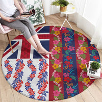 Hawaiian Lei Round Carpet National Flag Striped Style