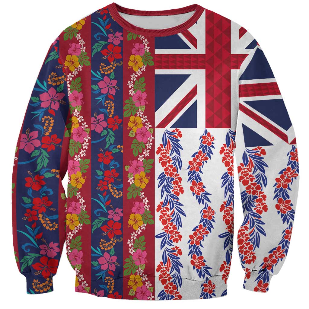 Hawaiian Lei Sweatshirt National Flag Striped Style