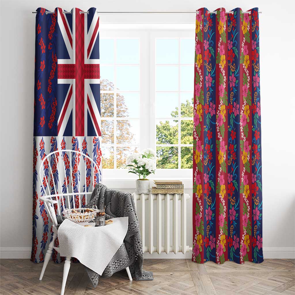 Hawaiian Lei Window Curtain National Flag Striped Style
