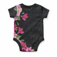 Hawaiian Hibiscus and Art Polynesian Tattoo Baby Onesie