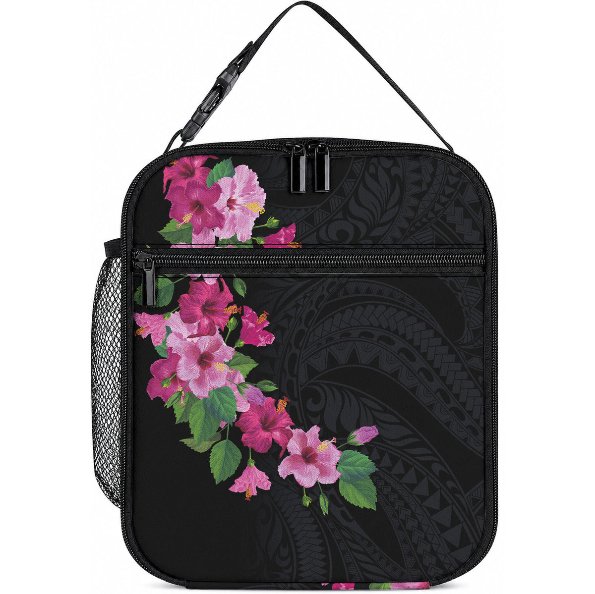 Hawaiian Hibiscus and Art Polynesian Tattoo Lunch Bag