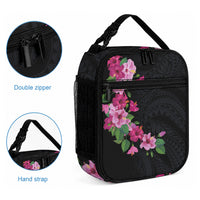Hawaiian Hibiscus and Art Polynesian Tattoo Lunch Bag