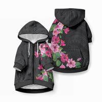 Hawaiian Hibiscus and Art Polynesian Tattoo Pet Hoodie