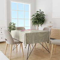 Hawaiian Hibiscus and Art Polynesian Tattoo Tablecloth Beige Color LT03 - Polynesian Pride