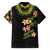 Hawaiian Lei Plumeria and Tropical Leaves Family Matching Off Shoulder Short Dress and Hawaiian Shirt Watercolor Style