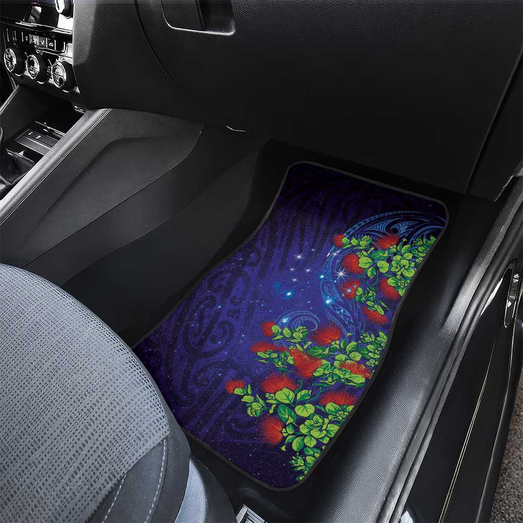 Matariki New Zealand Maori and Pohutukawa Car Mats Galaxy Blue Sky Style LT03 - Polynesian Pride