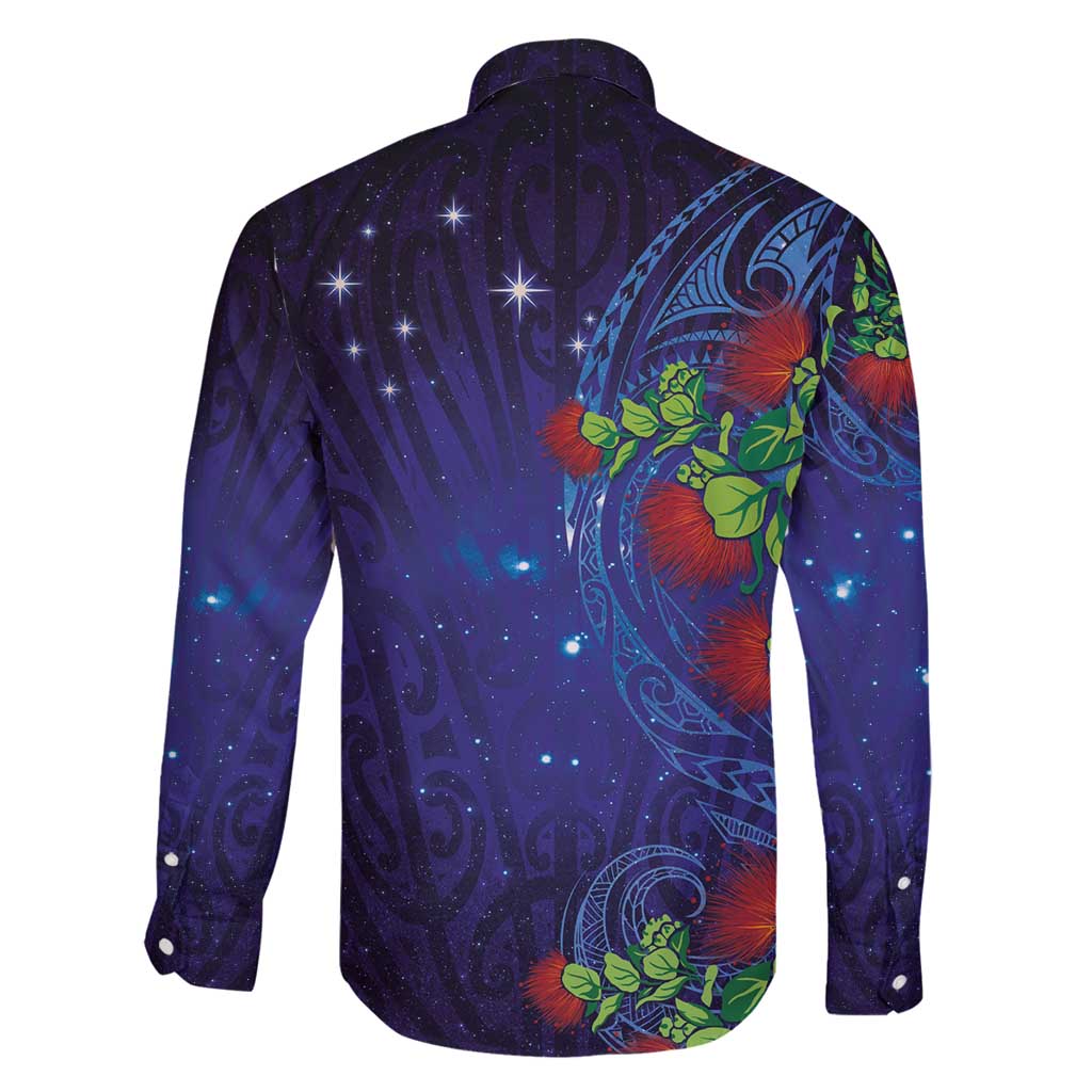 Matariki New Zealand Maori and Pohutukawa Family Matching Puletasi and Hawaiian Shirt Galaxy Blue Sky Style LT03 - Polynesian Pride