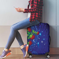 Matariki New Zealand Maori and Pohutukawa Luggage Cover Galaxy Blue Sky Style LT03 - Polynesian Pride
