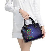 Matariki New Zealand Maori and Pohutukawa Shoulder Handbag Galaxy Blue Sky Style