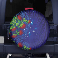 Matariki New Zealand Maori and Pohutukawa Spare Tire Cover Galaxy Blue Sky Style LT03 No hole Blue - Polynesian Pride