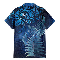 Matariki New Zealand Maori Silver Fern Family Matching Mermaid Dress and Hawaiian Shirt Galaxy Blue Sky Style LT03 - Polynesian Pride