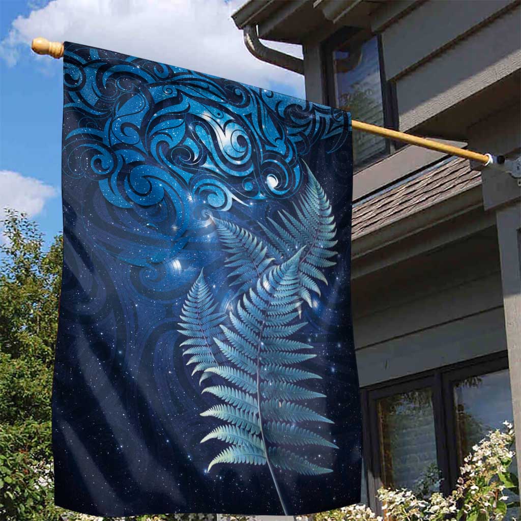 Matariki New Zealand Maori Silver Fern Garden Flag Galaxy Blue Sky Style LT03 - Polynesian Pride