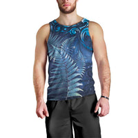 Matariki New Zealand Maori Silver Fern Men Tank Top Galaxy Blue Sky Style LT03 - Polynesian Pride