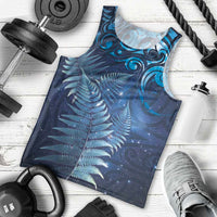 Matariki New Zealand Maori Silver Fern Men Tank Top Galaxy Blue Sky Style LT03 - Polynesian Pride