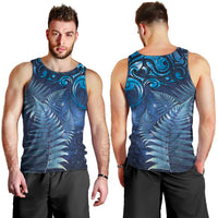 Matariki New Zealand Maori Silver Fern Men Tank Top Galaxy Blue Sky Style LT03 - Polynesian Pride