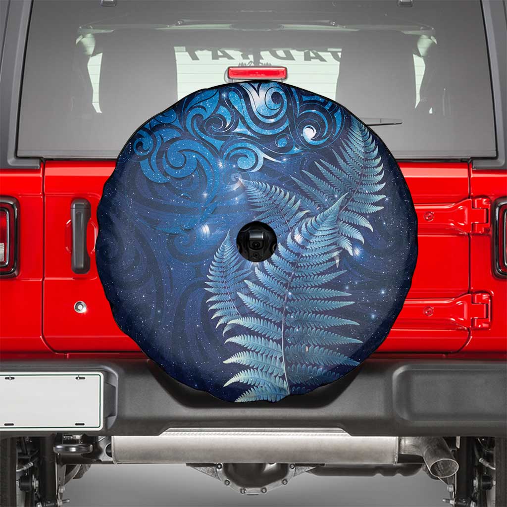 Matariki New Zealand Maori Silver Fern Spare Tire Cover Galaxy Blue Sky Style LT03 - Polynesian Pride