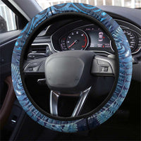 Matariki New Zealand Maori Silver Fern Steering Wheel Cover Galaxy Blue Sky Style LT03 - Polynesian Pride