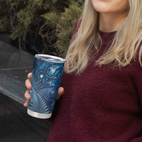 Matariki New Zealand Maori Silver Fern Tumbler Cup Galaxy Blue Sky Style LT03 - Polynesian Pride