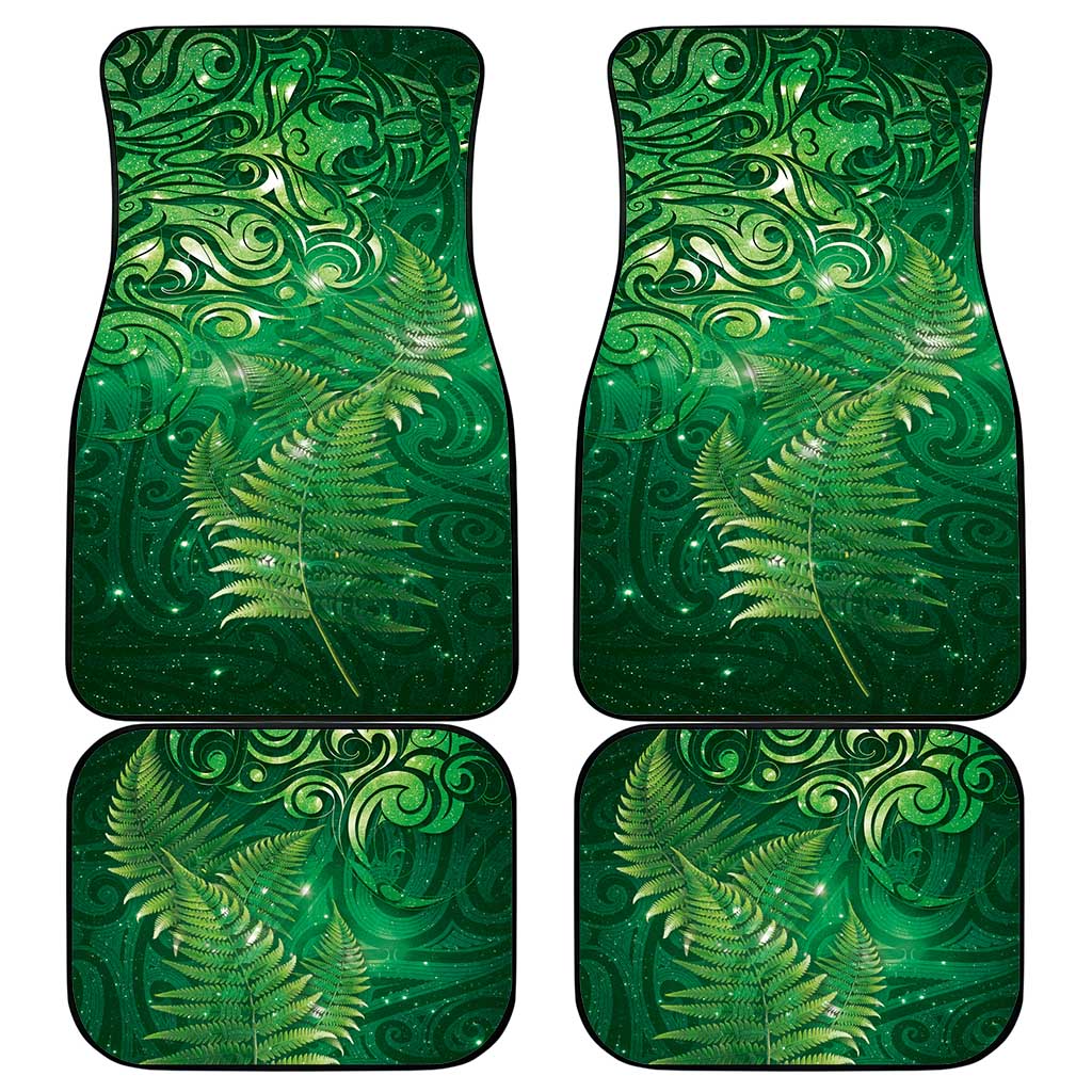 Matariki New Zealand Maori Silver Fern Car Mats Galaxy Green Sky Style LT03 - Polynesian Pride