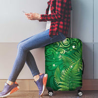 Matariki New Zealand Maori Silver Fern Luggage Cover Galaxy Green Sky Style LT03 - Polynesian Pride