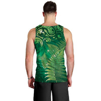 Matariki New Zealand Maori Silver Fern Men Tank Top Galaxy Green Sky Style LT03 - Polynesian Pride