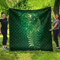 Matariki New Zealand Maori Silver Fern Quilt Galaxy Green Sky Style LT03 - Polynesian Pride