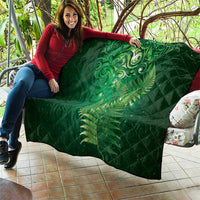 Matariki New Zealand Maori Silver Fern Quilt Galaxy Green Sky Style LT03 - Polynesian Pride