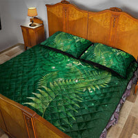 Matariki New Zealand Maori Silver Fern Quilt Bed Set Galaxy Green Sky Style LT03 - Polynesian Pride