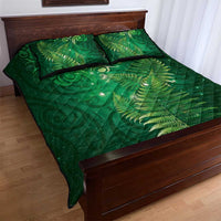 Matariki New Zealand Maori Silver Fern Quilt Bed Set Galaxy Green Sky Style LT03 - Polynesian Pride