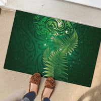 Matariki New Zealand Maori Silver Fern Rubber Doormat Galaxy Green Sky Style LT03 - Polynesian Pride