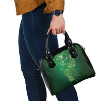 Matariki New Zealand Maori Silver Fern Shoulder Handbag Galaxy Green Sky Style LT03 - Polynesian Pride