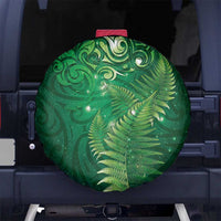 Matariki New Zealand Maori Silver Fern Spare Tire Cover Galaxy Green Sky Style LT03 No hole Green - Polynesian Pride