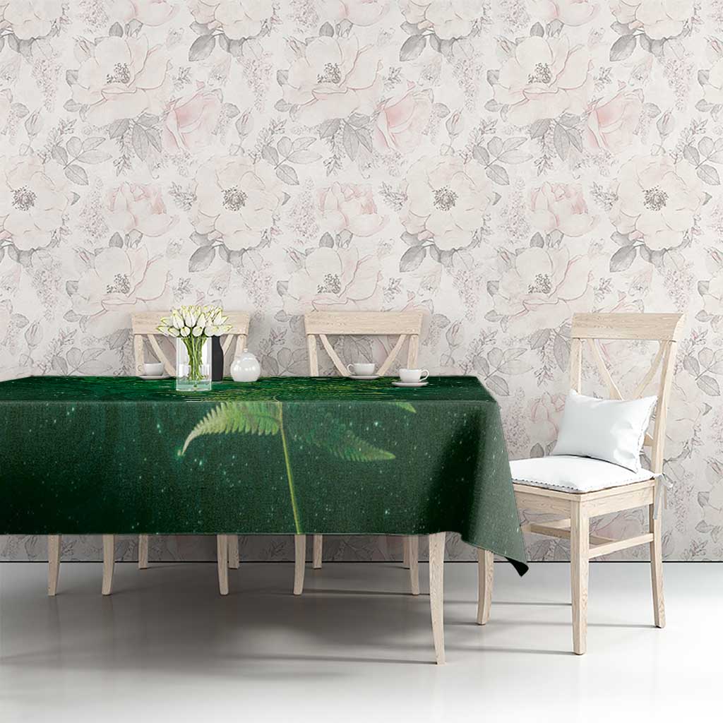 Matariki New Zealand Maori Silver Fern Tablecloth Galaxy Green Sky Style
