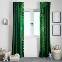 Matariki New Zealand Maori Silver Fern Window Curtain Galaxy Green Sky Style LT03 - Polynesian Pride