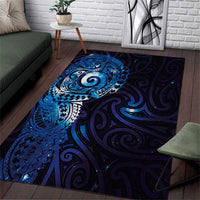 Matariki New Zealand Maori Koru Art Tattoo Area Rug New Year Galaxy Blue Sky Style LT03 Blue - Polynesian Pride